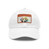 Labrador Love White Baseball Cap with Light Brown Rectangle Patch
