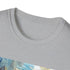 Charcoal cotton crew neck t-shirt with Louvre watercolor design