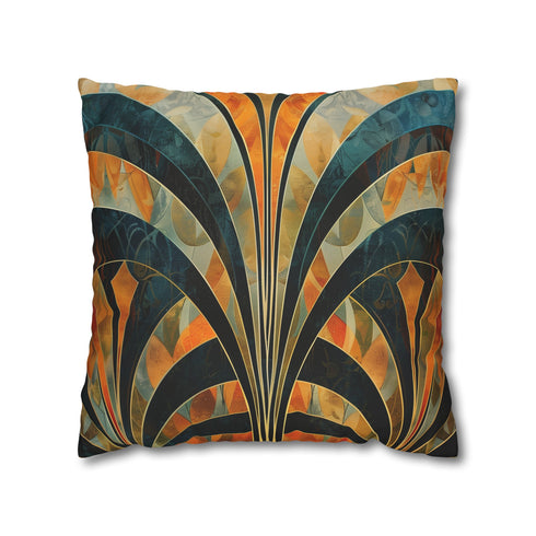 Abstract Deco Pillow Case - Elevate your bedroom with modern flair and unique art deco pattern. Eye-catching design for stylish decor.