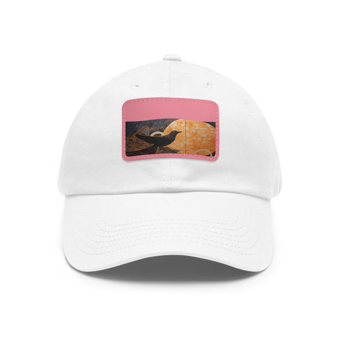 Midnight elegance baseball cap with abstract black copper design.