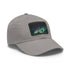 Northern Lights Glow Baseball Cap in White with Rectangle Patch