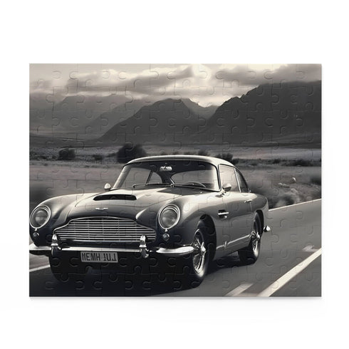 DB5 High Speed Jigsaw Puzzle with Aston Martin countryside image.