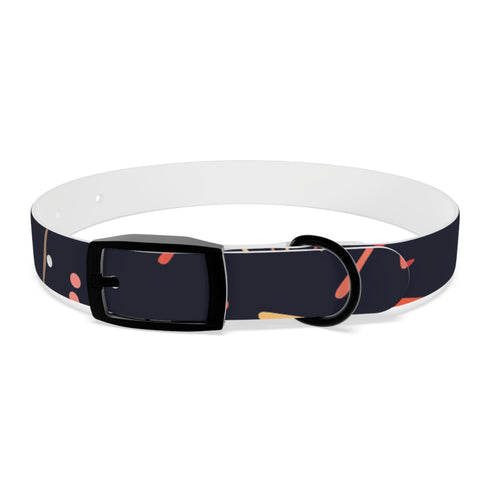 Festive Fireworks Dog Collar M Black Onyx vibrant seamless pattern alt=text.