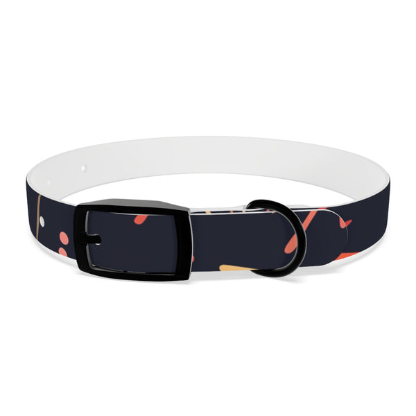 Festive Fireworks Dog Collar M Black Onyx vibrant seamless pattern alt=text.