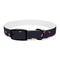 Festive Fireworks Dog Collar M Black Onyx vibrant seamless pattern alt=text.