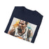 Watercolor Kevin Durant portrait shirt in charcoal soft cotton crew neck