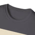 Minimalist charcoal t-shirt depicting serene whale design on soft cotton fabric