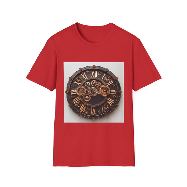 Chronos Steampunk Clockwork Gears Graphic Unisex Softstyle T-Shirt