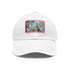 Chrysler Skyline Watercolor Hat White Light Brown Patch Rectangle Unisex Vegan