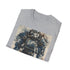 Charcoal cotton t-shirt with Power Armor watercolor illustration in regular fit