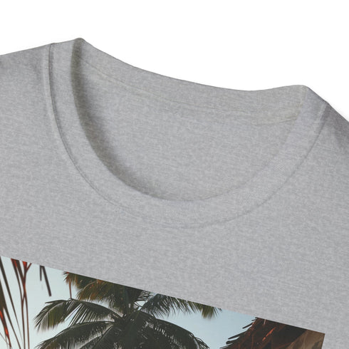 Zanzibar Spice Market Charcoal T-Shirt, Regular Fit, Cotton, Crew Neck.