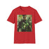 Vibrant charcoal Green Lantern T-shirt with soft brushstroke superhero portrait