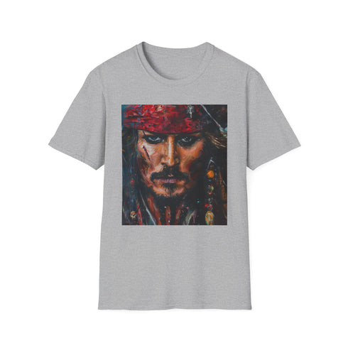 Pirates Heart Jack Sparrow Charcoal Cotton T-Shirt, Regular Fit Men/Women.