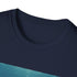 Minimalist charcoal whale t-shirt, soft cotton, serene ocean journey, regular fit.