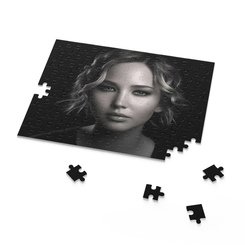 Jennifer Lawrence jigsaw puzzle, 10" x 8" featuring Academy Award-winning actress.