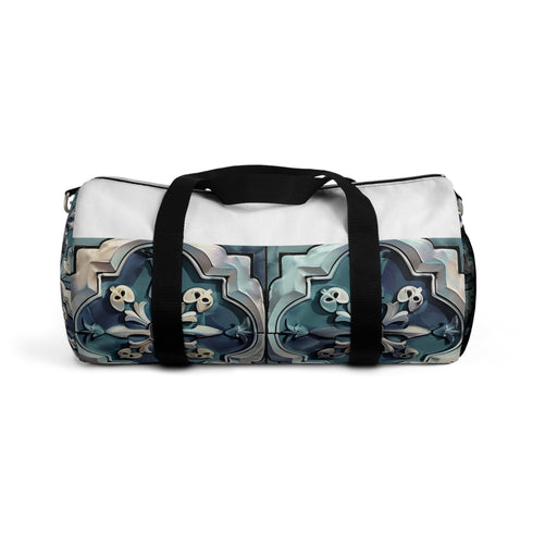 Artisan Tile Duffel Bag Collection featuring seamless pattern for modern chic.