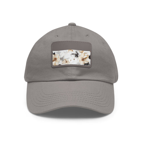 Botanical XRay Blossom Cap in White with Light Brown Patch, Unisex.