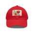 Blooming Blossoms Baseball Cap in White with Light Brown Patch