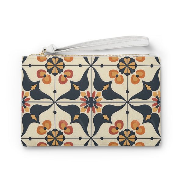Artisan Tiles Clutch Bag with Timeless Pattern Adds Sophistication.