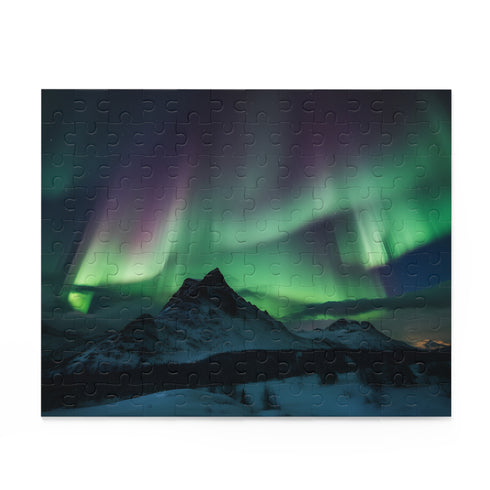 Vibrant northern lights jigsaw puzzle, 10" x 8", 120 pcs.