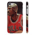 SEO-friendly alt text: Air Jordan Legacy Phone Case featuring Michael Jordan in Chicago Bulls uniform, high-quality material, versatile and stylish, perfect for all seasons, makes a great gift. Shop at PrintsWithPassion.com