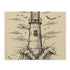 Coastal lighthouse and waves jigsaw puzzle with intricate hand-drawn details