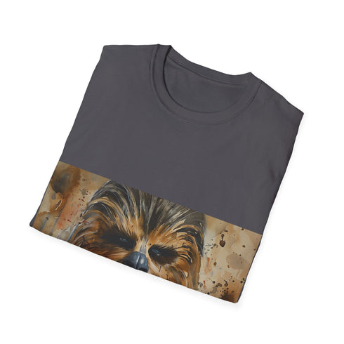 Charcoal Chewbacca watercolor t-shirt in soft cotton with regular fit