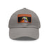 Neon watercolor storm trooper baseball cap with light brown patch.