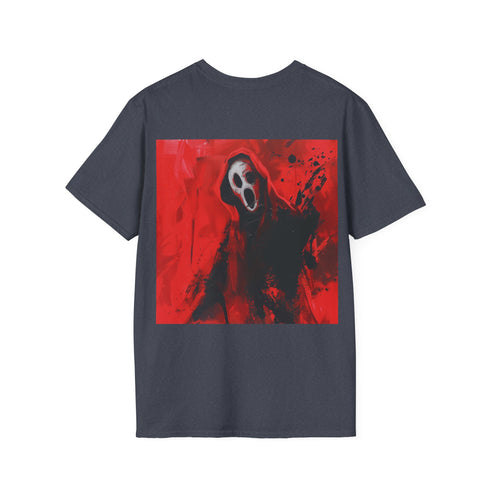 Ghostface Scream Shirt in Charcoal, Crew Neck, Regular Fit, DTG Print.