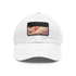 Autumn foliage patterned white cotton baseball cap for fall outings.