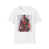 Charcoal Deadpool t-shirt with crew neck featuring humorous graphic