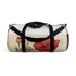 Hand-drawn floral print duffel bag, feminine design, make a statement.