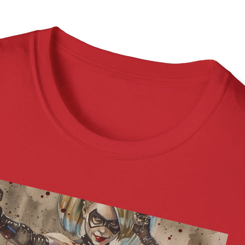 Harley Quinn T-Shirt in Charcoal Cotton for Men or Women