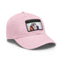 White cotton Basset Hound baseball cap for dog lovers.
