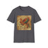 Mythical phoenix rising graphic charcoal t-shirt, regular fit for men and women.