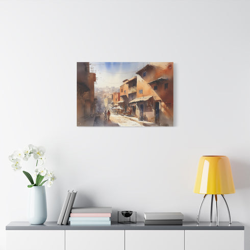 Marrakech Moroccan Medina Sunset Stretched Canvas Wall Art - View 7 | Prints With Passion