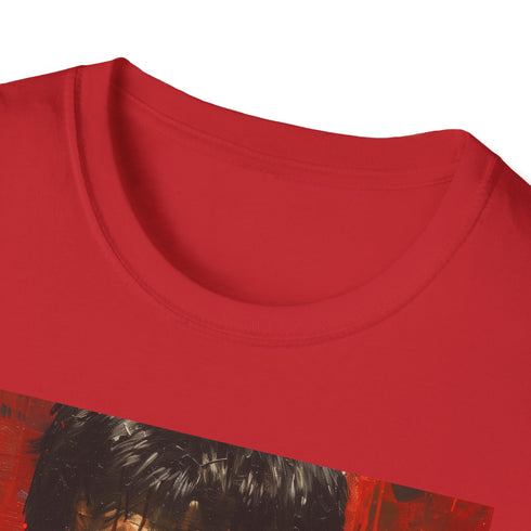 Charcoal Crew Neck Scarface T-Shirt with Iconic Portrait Graphic