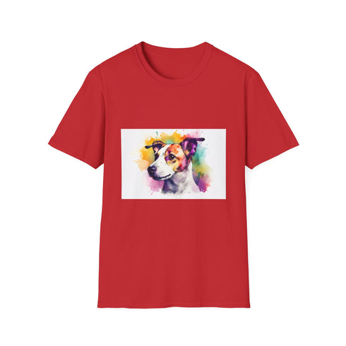 Charcoal cotton T-shirt featuring playful Jack Russell Terrier design