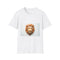 Geometric Prism Lion Head Abstract Graphic Unisex Softstyle T-Shirt - View 1 | Prints With Passion