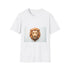 Geometric Prism Lion Head Abstract Graphic Unisex Softstyle T-Shirt - View 1 | Prints With Passion