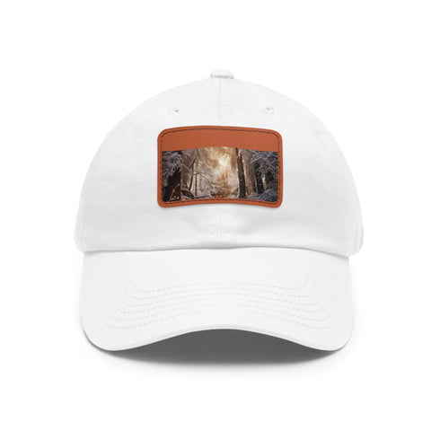Winter Forest baseball cap with white patch for outdoor adventures.