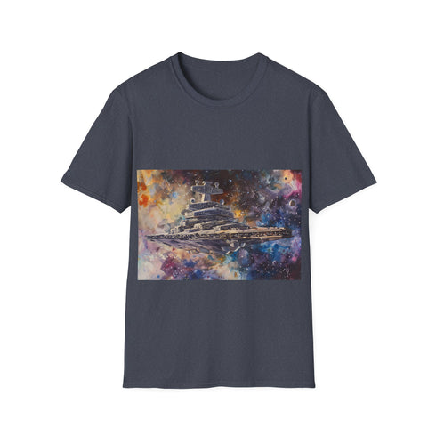 Bold Charcoal Star Destroyer Print T-shirt for Men and Women