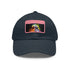 Neon watercolor storm trooper baseball cap with light brown rectangle patch.