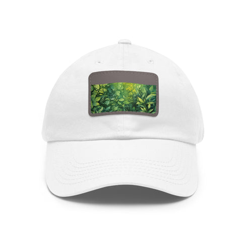 Gondorian Grove baseball cap in white with light brown patch.