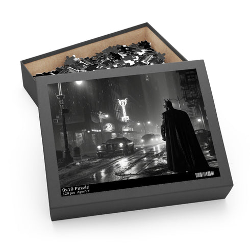 Batman Gotham City puzzle with Caped Crusader & iconic villains.