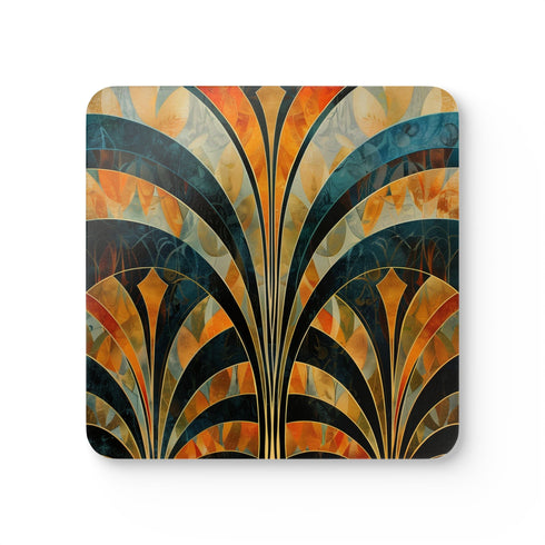 Square Ocean Blue Eyes Corkwood Coasters in One Size variant.