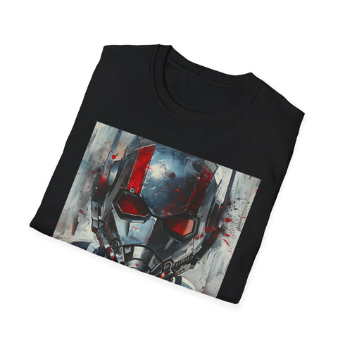 Charcoal cotton t-shirt featuring Ant-Man portrait in vibrant colors.