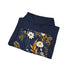 Wildflower meadow dreamscape hoodie in navy S size regular fit.