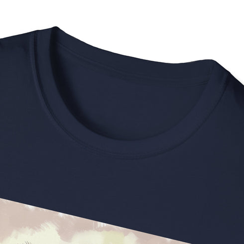 Charcoal crew neck t-shirt with panda bamboo feast graphic