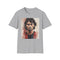 Paolo Maldini charcoal cotton tee with watercolor football design.